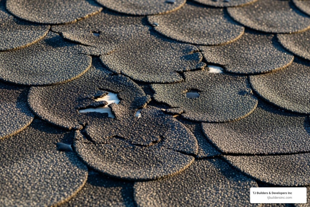Hail damage roof