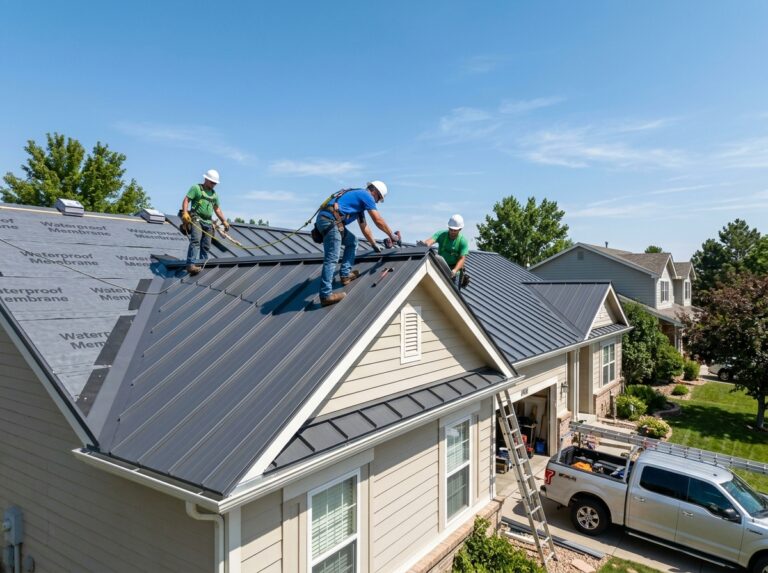 Metal roof installation