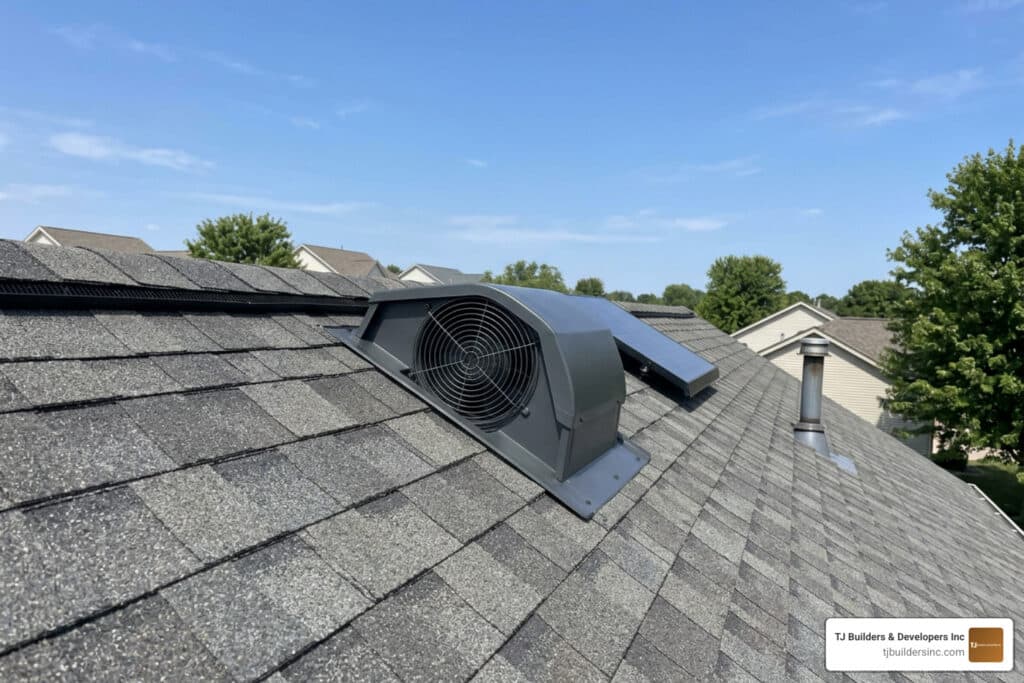 attic ridge vent fan