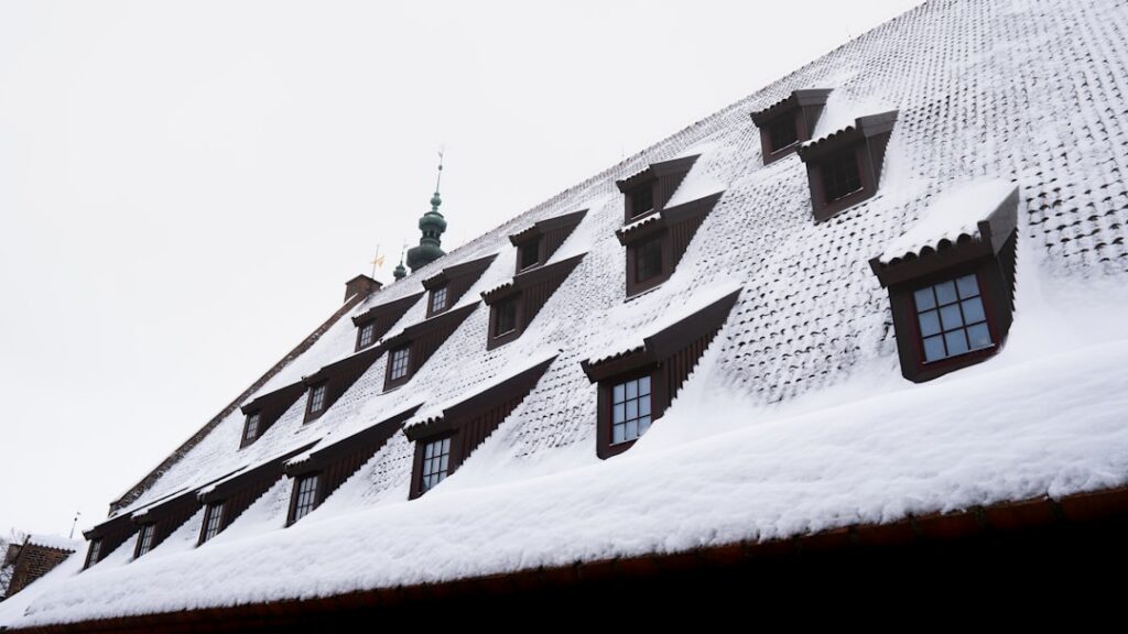 ice water shield on snowy roof