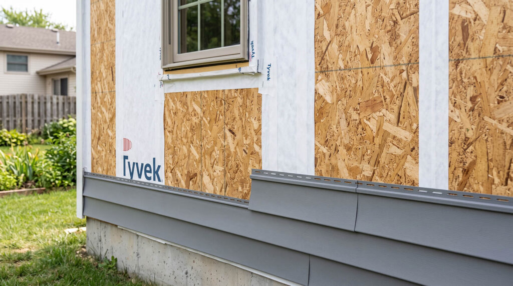 Vinyl siding installation