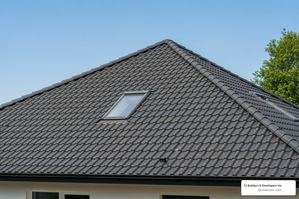 pristine residential roof in Lakewood - roof cleaning near me