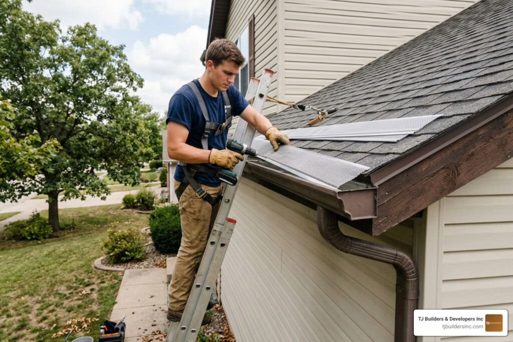 gutter guard installation