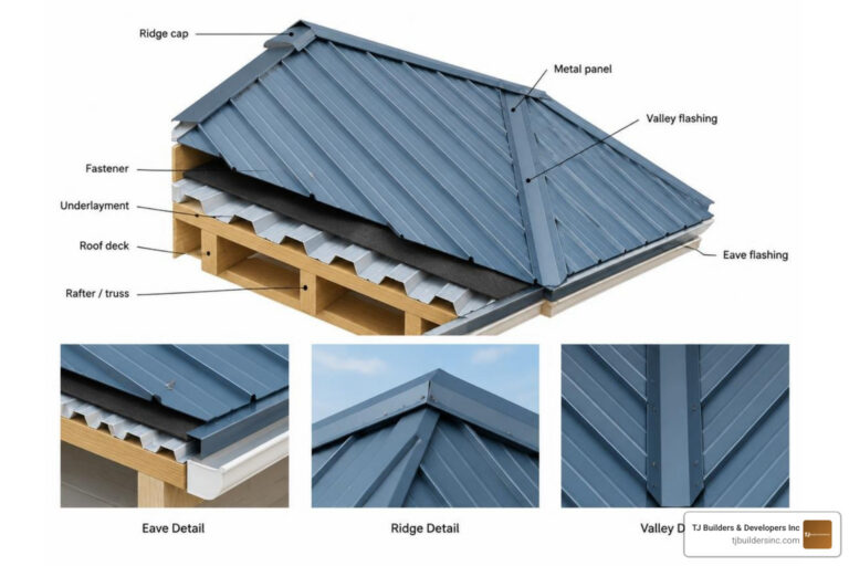 metal roof cross section